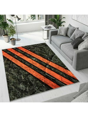 Colorix Carpet Dijital Baskı Dekoratif Kaymaz Taban Yıkanabilir Halı