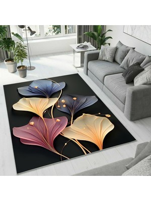 Colorix Carpet Dijital Baskı Dekoratif Kaymaz Taban Yıkanabilir Halı