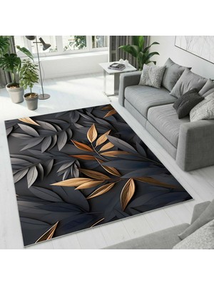 Colorix Carpet Dijital Baskı Dekoratif Kaymaz Taban Yıkanabilir Halı