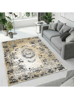 Colorix Carpet Dijital Baskı Dekoratif Kaymaz Taban Yıkanabilir Halı