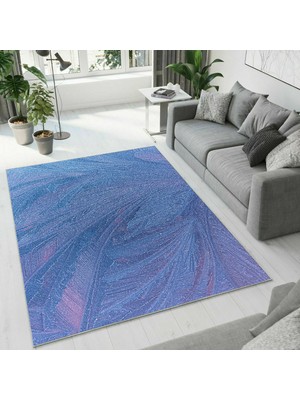 Colorix Carpet Dijital Baskı Dekoratif Kaymaz Taban Yıkanabilir Halı