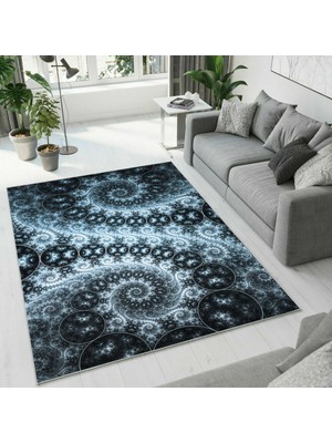 Colorix Carpet Dijital Baskı Dekoratif Kaymaz Taban Yıkanabilir Halı
