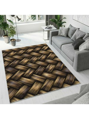 Colorix Carpet Dijital Baskı Dekoratif Kaymaz Taban Yıkanabilir Halı