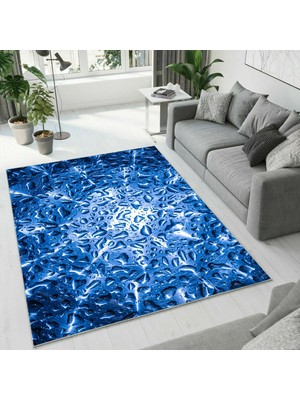 Colorix Carpet Dijital Baskı Dekoratif Kaymaz Taban Yıkanabilir Halı