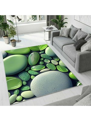 Colorix Carpet Dijital Baskı Dekoratif Kaymaz Taban Yıkanabilir Halı