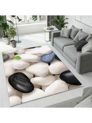 Colorix Carpet Dijital Baskı Dekoratif Kaymaz Taban Yıkanabilir Halı