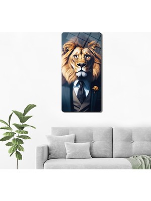 Decorita Cam Tablo | Modern Art Serisi | Lion Boss | 40CM x 80CM