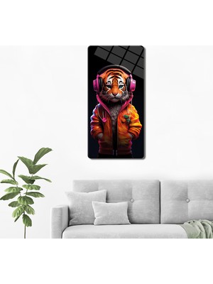 Decorita Cam Tablo | Modern Art Serisi | Baby Tiger | 40CM x 80CM