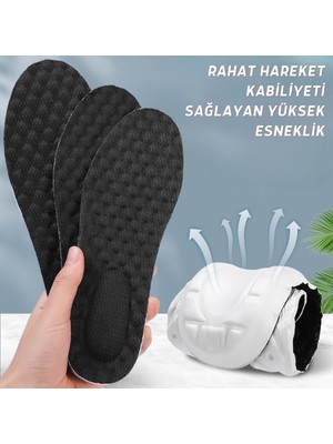 Mawrond - Anatomik, Hafif,  Rahat  Sporcu Ayakkabı Tabanlığı, Üstü Siyah Tekstil, Altı Köpük Tabanlık,1 Çift (40-41 Numara)