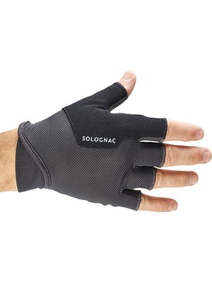 Decathlon Solognac Ball Trap Parmaksız Eldiven - Siyah