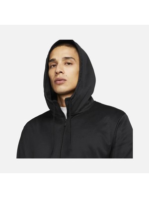 Nike DO2632-010  Sportswear Dri-Fit Sport Utility Pack Fleece Full-Zip Hoodie Erkek Siyah Sweatshirt