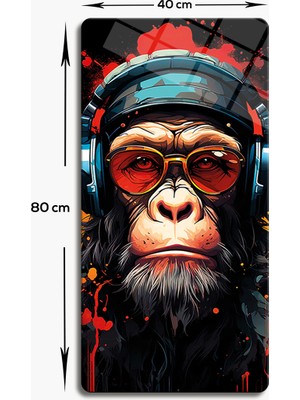 Decorita Cam Tablo | Modern Art Serisi | Monkey Art | 40CM x 80CM