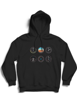 The Fame Cockpit, Kokpit, Airplane, Uçak, Plane, Pilot, Havacılık, Uçuş Kapüşonlu Sweatshirt Hoodie