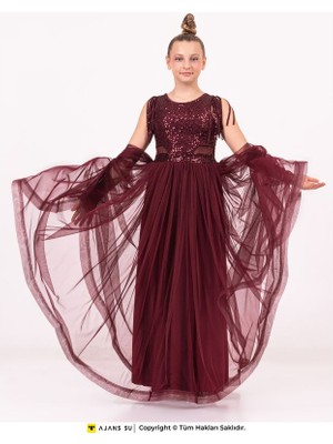 Ramon & Artos Abiye ve Mezuniyet Bel Detaylı Kız Elbise