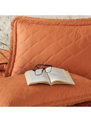 Clasy Ranforce Yatak Örtüsü Çift Kişilik Tafana V2 Oranj
