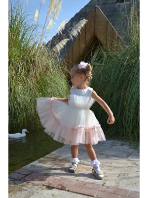 Prenses Peri Kids Kız Çocuk Doğum Günü Elbisesi Abiye Party Tarlatanlı Kabarık   Tütü Elbisesi Saç yada kol aksesuar dahil 