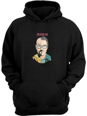 The Wert Unisex Walter White Breaking Bad Baskılı Siyah Normal Kalıp Şardonlu Kalın Sweatshirt