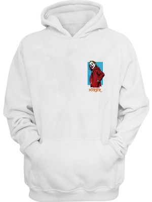 The Wert Unisex Joker Joaquır Phoenıx Baskılı Beyaz Normal Kalıp Şardonlu Kalın Sweatshirt