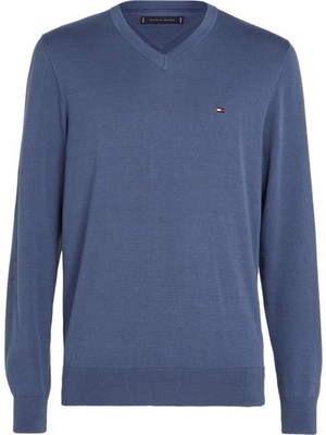 Tommy Hilfiger Classıc Cotton V Neck Erkek Kazak