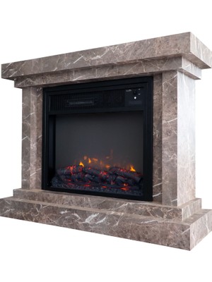 Electrokonfor HBM3000AL Heatbox Elektrikli Fanlı Şömine 3000 Watt (110X34X87) Bluetooth Ses Efektli