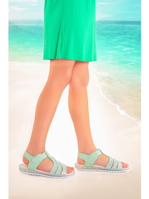 Kiko Kids Kız Çocuk Sandalet Arz 2354 Mint Yeşili