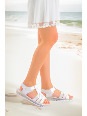 Kiko Kids Kız Çocuk Sandalet Arz 2354 Beyaz