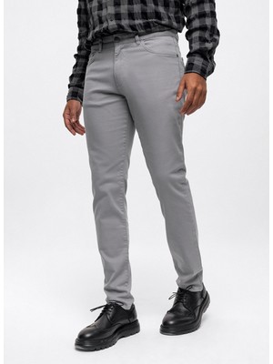 Back And Bond Slim Fit Gri Erkek Pantolon B33W32004