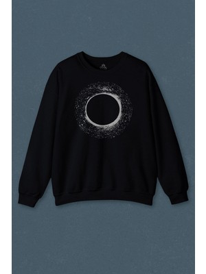 So Cool Evrende Karadelik Uzay Zaman Cosmos Black Hole Baskılı Unisex Sweat
