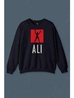 So Cool Muhammed Ali Box The Skill Baskılı Unisex Sweat