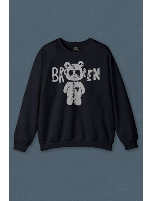 So Cool Broken Bear Mutsuz Ayıcık Baskılı Unisex Sweat