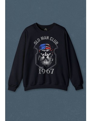 So Cool Old Man Club 1967 Baskılı Unisex Sweat