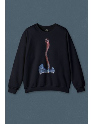 So Cool Balta Antik Eski Dönem Savaşçı Baltası Baskılı Unisex Sweat