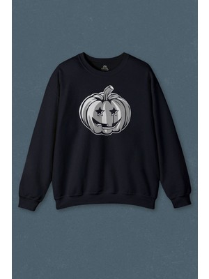 So Cool Cadılar Bayramı Halloween Bal Kabağı Surat Beyaz Baskılı Unisex Sweat