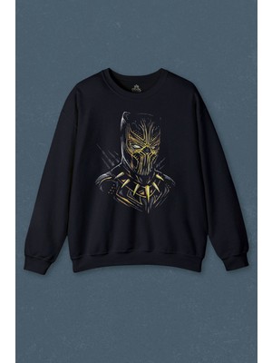 So Cool Golden Jaguar Black Panther Film Baskılı Unisex Sweat