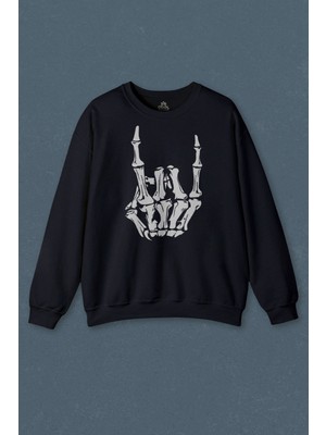 So Cool Rock And Roll Music Sert Müzik Baskılı Unisex Sweat
