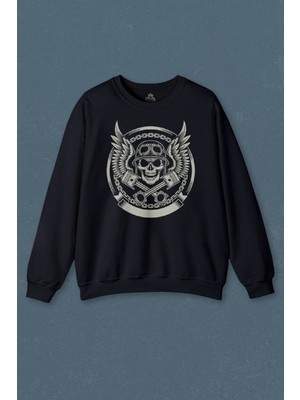 So Cool Skull Repair Tamirci Kuru Kafa Baskılı Unisex Sweat