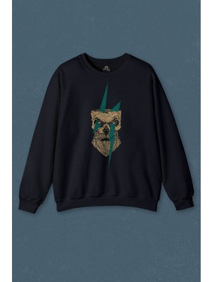 So Cool Yıldırım Gothic Sakallı Heykel Baskılı Unisex Sweat