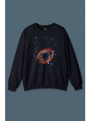 So Cool Uzay Boşluğu Evren Galaksi Büyüklüğü Işık Hızı Baskılı Unisex Sweat