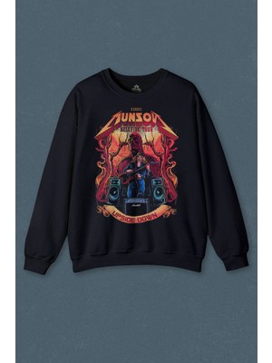 So Cool Eddie Munson Hell Fire Club Hellfire Tour Baskılı Unisex Sweat