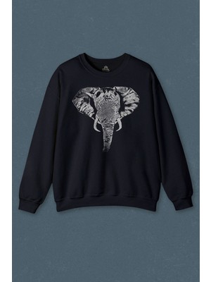 So Cool Fil Silüeti Elephant Animal Belgesel Doğa Çizim Baskılı Unisex Sweat