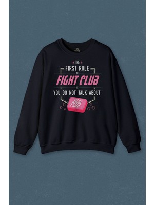 So Cool First Rule Of The Fight Club Ilk Kural Baskılı Unisex Sweat