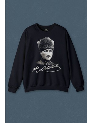 So Cool Atatürk Gazi Mustafa Kemal Kalpaklı Baskılı Unisex Sweat
