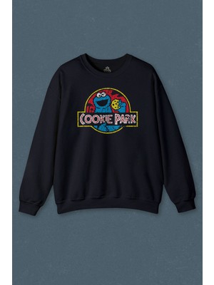 So Cool Kurabiye Canavarı Cookie Jurassic Park Baskılı Unisex Sweat
