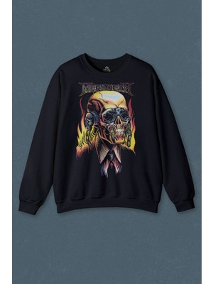 So Cool Megadeth Skull Rengareng Lamb Of God Baskılı Unisex Sweat