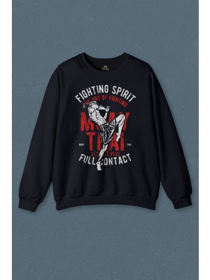So Cool Unisex Sweatshirt Muay Thai Fight The Art Of Fighting Dövüş Siyah Baskılı Sweat