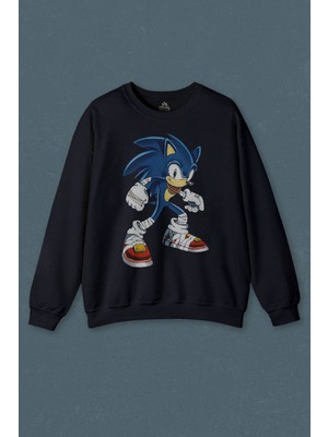 So Cool Sonic The Hedgehog Boom Cartoon Sonic Baskılı  Baskılı Unisex Sweat
