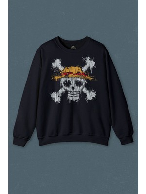 So Cool Şapkalı One Piece Anime Baskılı Unisex Sweat