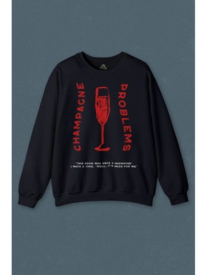 So Cool Champagne Problems Taylor Swift Evermore Baskılı  Baskılı Unisex Sweat