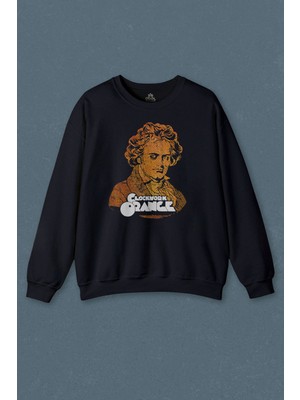 So Cool Unisex Sweatshirt Clockwork Orange Otomatik Portakal Kitap Film Siyah Baskılı Sweat