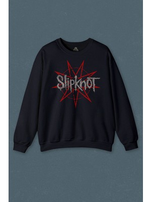 So Cool Slipknot Red Yıldız Rock Metal Music Baskılı Unisex Sweat